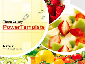 Fresh Fruit 2 - food PPT - Template PowerPoint Tema Makanan