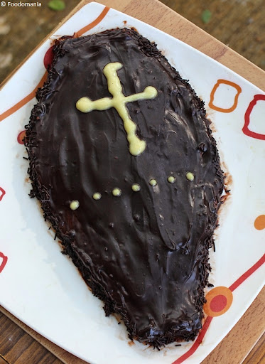 chocolate Coffin Cake for Halloween recipe