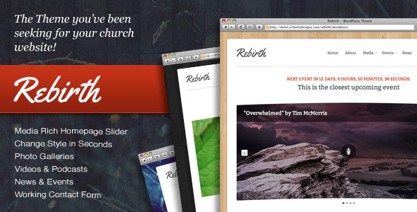 Themeforest Rebirth - The WordPress Theme for Churches Themeforest Rebirth - The WordPress Theme for Churches