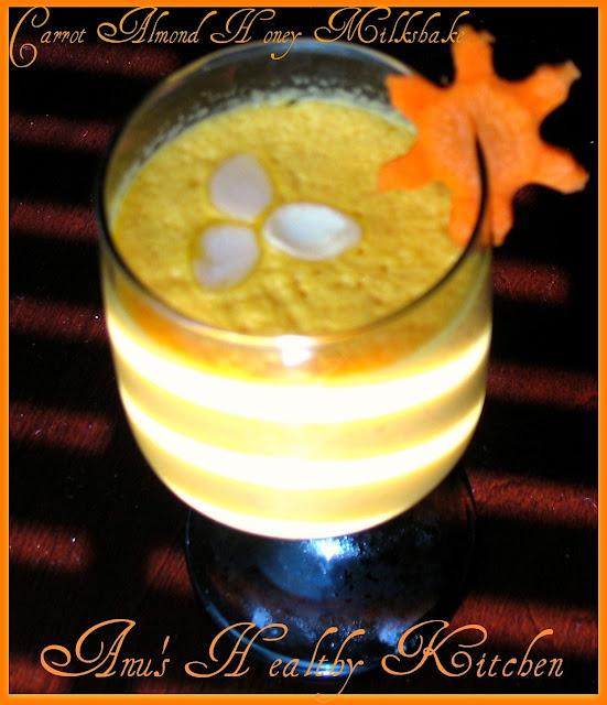 Carrot Almond Honey Milkshake