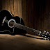 Black and White Acoustic Guitar