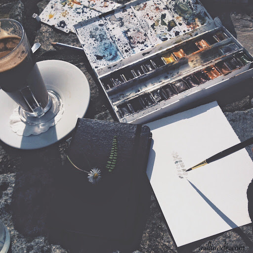 Watercolor%20Field%20Journal%20%2C%20Art%20Journaling%20with%20Milliande%20%2C%20Sketchbook%20Peeks