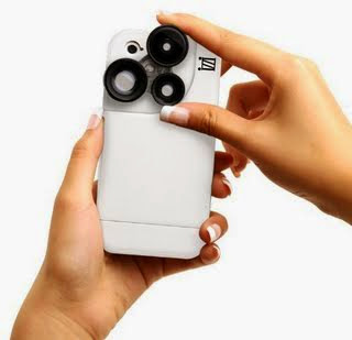 iZZi Gadgets Slim iPhone 5/5s Camera Case with 4-in-1 Lens Solution, White
