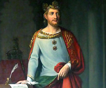Detalle de una pintura de Alfonso X