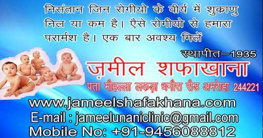 Jameel Shafakhana, Mohalla-Lakra, Near Dargah Shahvilayat Gate-2, Dhanura Road, Amroha, Uttar Pradesh 244221, India, Sexologist, state UP