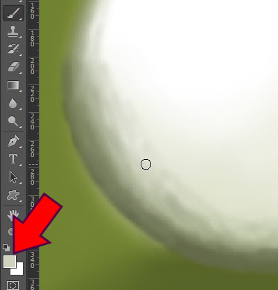 Cor do primeiro plano e a marca do pincel Cor do primeiro plano e a marca do pincel