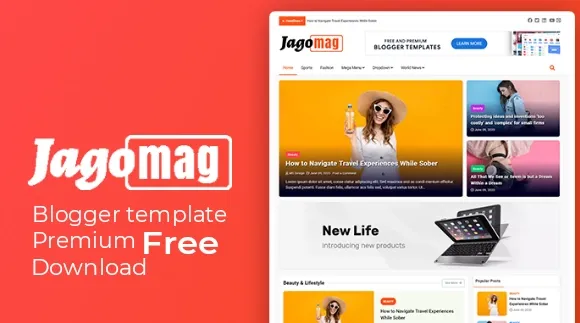 Jagomag Blogger Template Premium