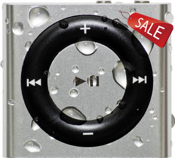 Waterfi Waterproof 4th Gen iPod Shuffle for Swimming (Silver)