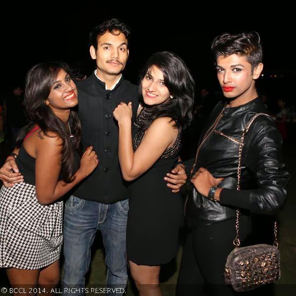 Leah, Amit, Sanchita and Anu during Bangalore Fashion Week party. 