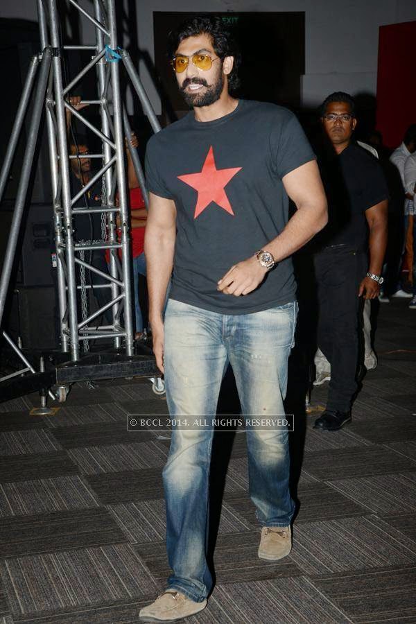 Rana during an event, in Hyderabad.