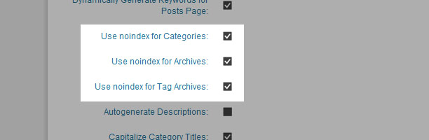 Configuração do All in One Seo para evitar indexação duplicada Configuração do All in One Seo para evitar indexação duplicada