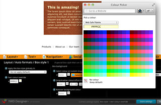 Overriding the text colour in YWD Designer