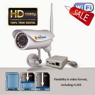 TriVision NC-336W HD 1080P IP Security Camera Outdoor Weatherproof Wi-Fi Wireles with Facial and Car License Plate Recognitin in 30 Feet and Install in 3 Steps with Our Free Dedicated Apps on iPhone, iPad, Android Smartphone and More