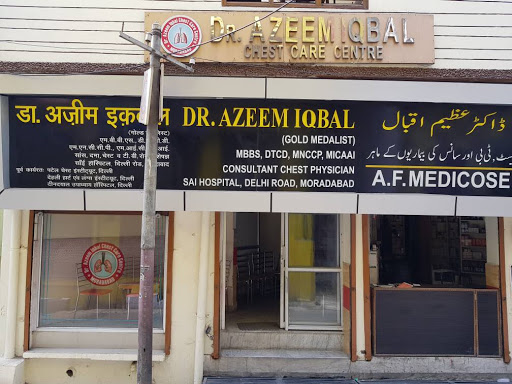 Dr Azeem Iqbal Chest Care Centre, Baradari , Mohalla Darziyan, Near Kamal Cinema, Moradabad, Uttar Pradesh 244001, India, Pulmonologist, state UP