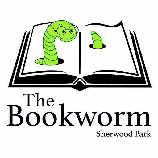 The Sherwood Park Bookworm logo