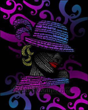 16. Membuat Tipografi Wajah dengan Corel Draw