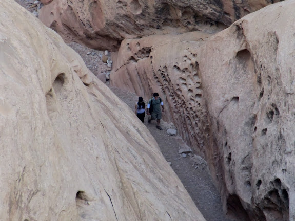 Hikers in Little Wild Horse Canyon