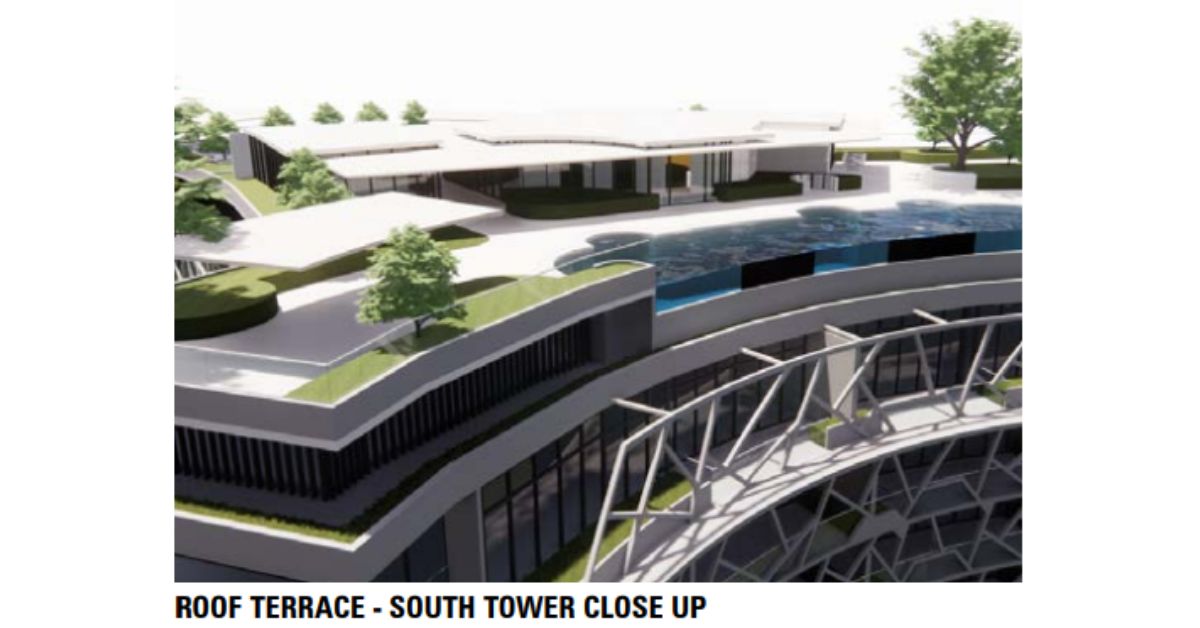 rooftop terrace on south tower