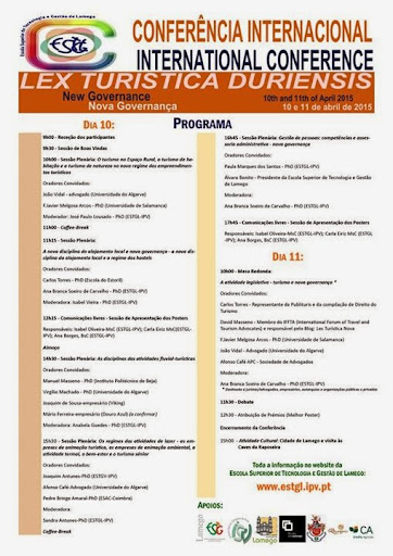 Programa - Conferência Internaciona LEX TURISTICA DURIENSIS - Lamego