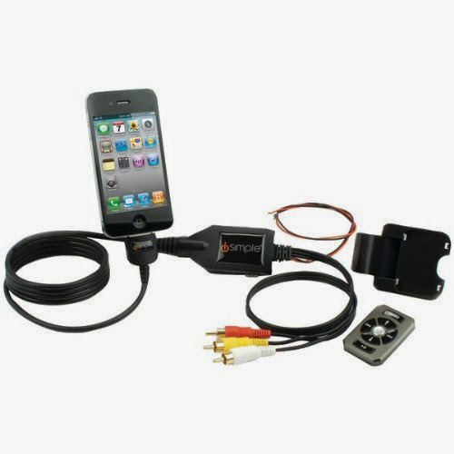  ISIMPLE IS76PRO REAR SEAT ENTERTAINMENT SYSTEM RCA AUDIO/VIDEO CONNECTOR CABLE WITH WIRELESS REMOTE