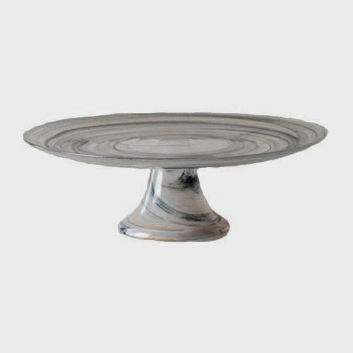 Shiraleah Taupe Polished Alabaster Cake Stand