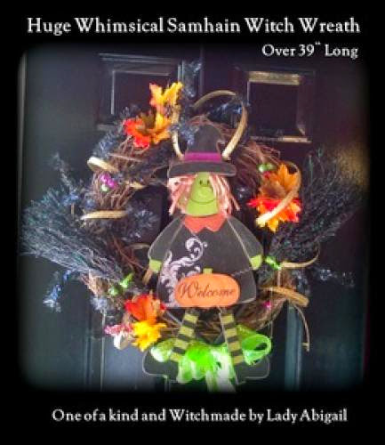 Huge Whimsical Samhain Witch Wreath One Of A Kind By Lady Abigail - 175 00
