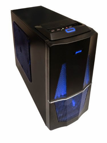  Pixxo Panther Series CG-DIM2 Blue USB3.0 Gaming Mid Tower Case Include Front 120 mm fan+ Side 220mm fan + Rear 120mm fan Back to School Sale