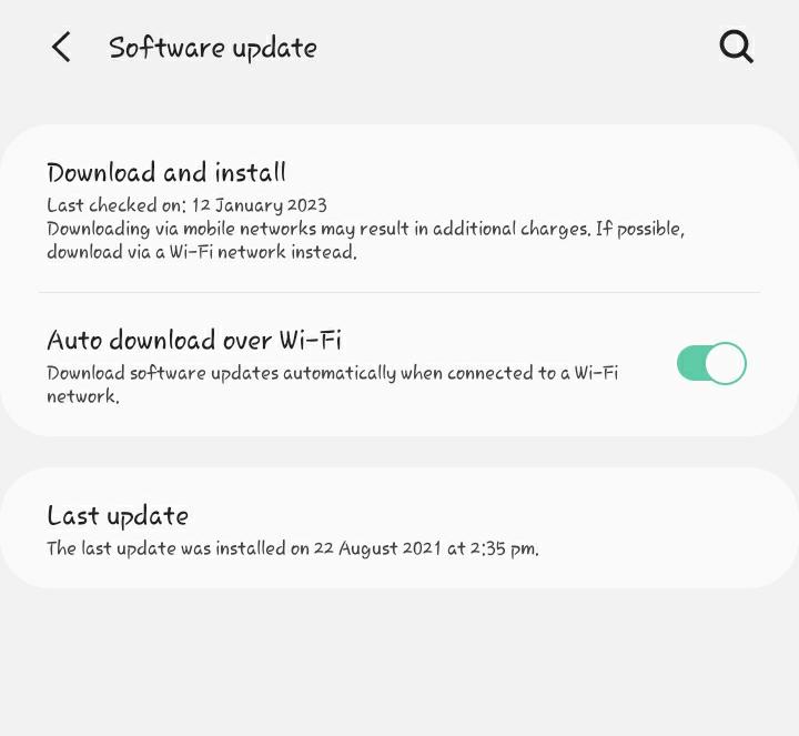 Updating Android device