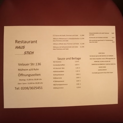 Restaurant Haus Stich