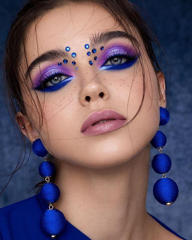 Purple and Blue Eyeshadow Makeup