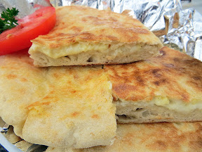 Kargi Gogo Georgian food of khachapuris, Georgian cheese bread