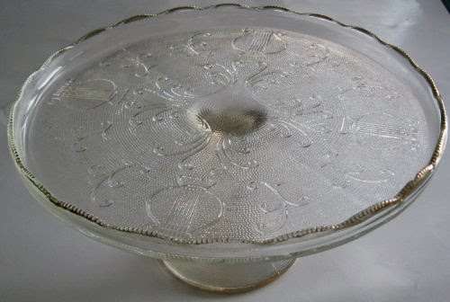 Vintage Jeannette Depression Glass Harp Pattern Crystal 10