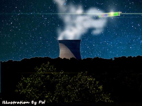 Platform Like Ufo Spotted Hovering Over Nuke Plant