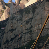 Those "Tiny" Yellow Pods Bring 35 Passengers At A Time to The Top - Montserrat, Spain