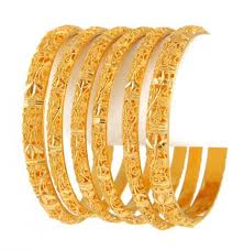 Pakistani Gold Jewelry Bangles Design