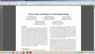 Featured Paper Personality And Patterns Of Facebook Usage