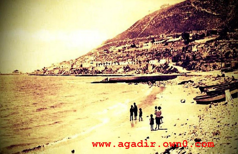 شاطئ اكادير قبل وبعد الزلزال سنة 1960 Bvc