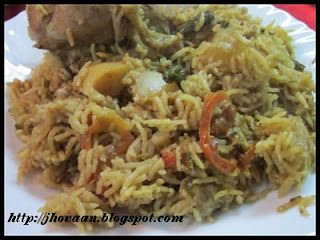 Jhovaan - Meal (in Konkani): Recipe: Laziza Chicken Biryani
