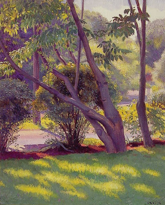 William McGregor Paxton - Lawn at Newton