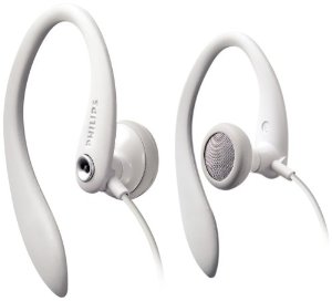  Philips Flexible Earhook Headphones SHS3201/28 (White) (replaces SHS3201/37)