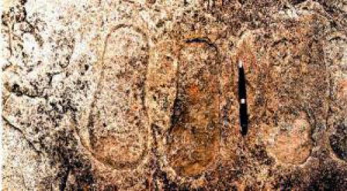 Alien Footprints And Ufo Found Carved In Rock