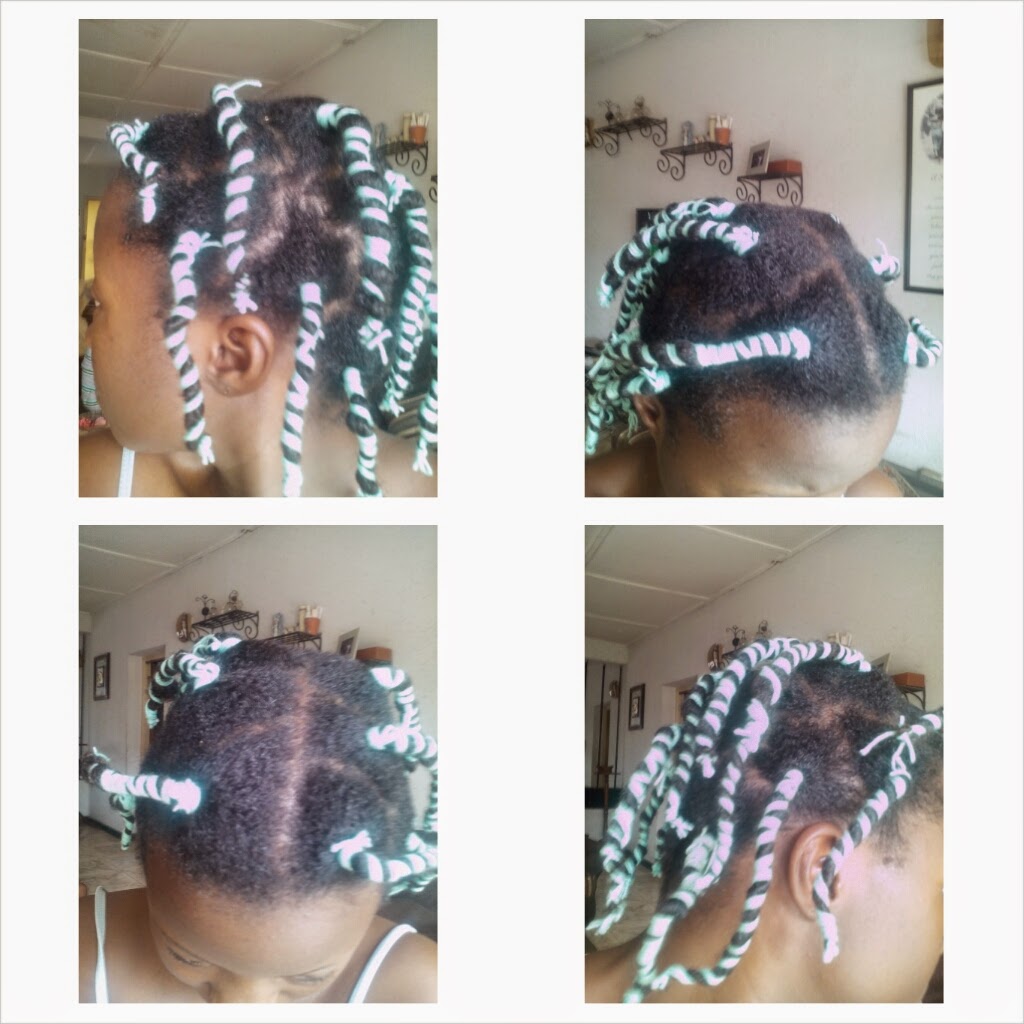How to African Threading your own Hair/yarn loc step by step