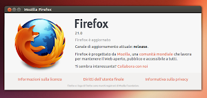 Mozilla Firefox 21 su Ubuntu 13.04 Raring