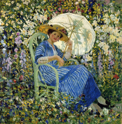 Frederick Carl Frieseke - In the Garden, Giverny