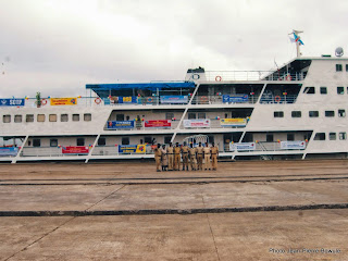 Le bateau ITB Kokolo réhabilité et inauguré officiellement samedi 7 février à Kinshasa. Photo Jean-Pierre Bowule, ministère des Transports