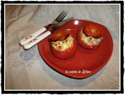 Tomates farcies à l'eglefin