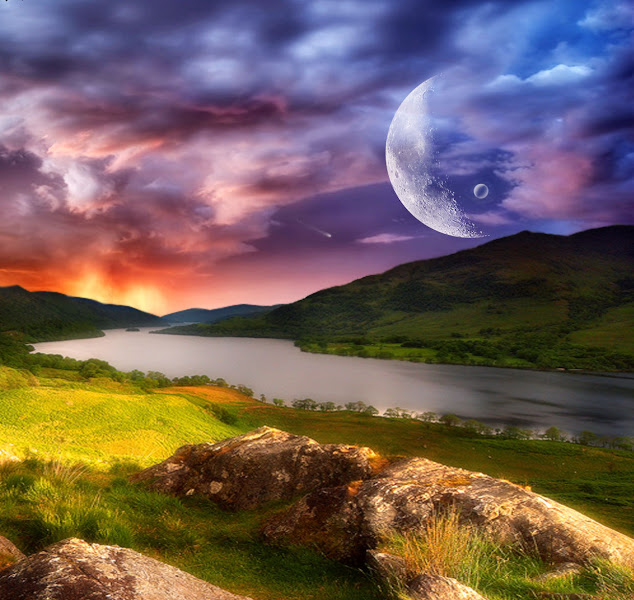 Kroniky Elrendaru - Stránka 4 Nature-landscapes_widewallpaper_sunset-moonlight-at-the-same-time_7672