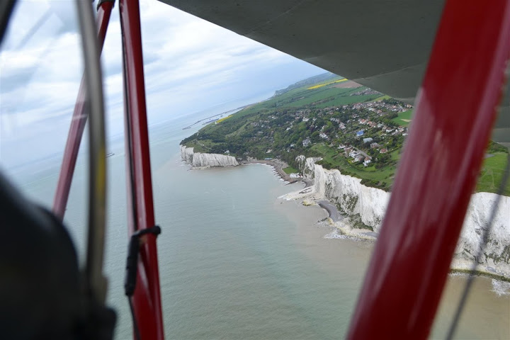 The Cliffs of Dover from aboard a Tiger Moth