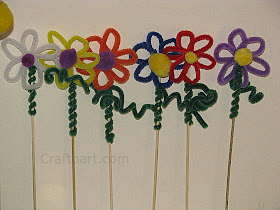 fuzzy step pipe cleaner flowers craft for kids 5 - Creative Little Explorers