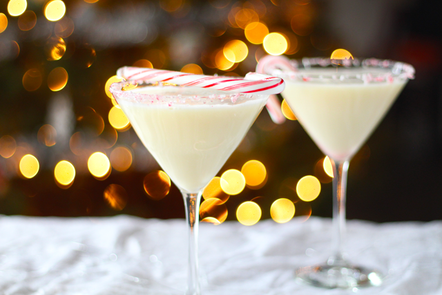 Creamy Dairy-Free Candy Cane Cocktail from dontmissdairy.com